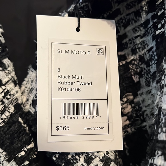 Theory tweed jacket motorcycle style - Picture 2 of 3